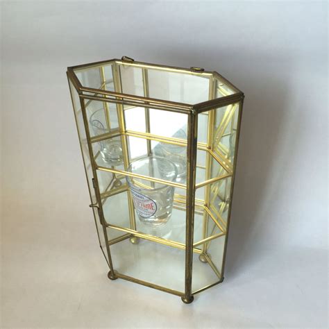 glass and metal display box|glass display boxes for collectibles.